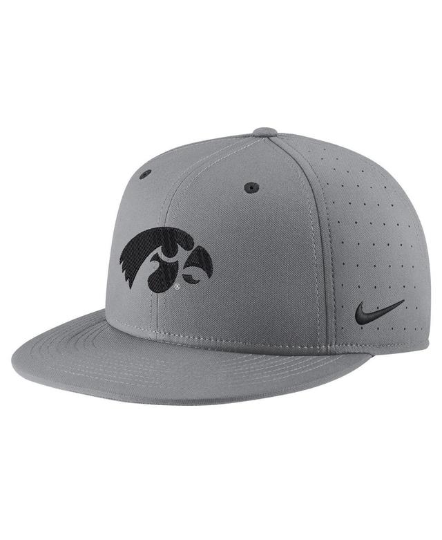 Mens Nike Gray Iowa Hawkeyes Usa Side Patch True AeroBill Performance Fitted Hat Product Image