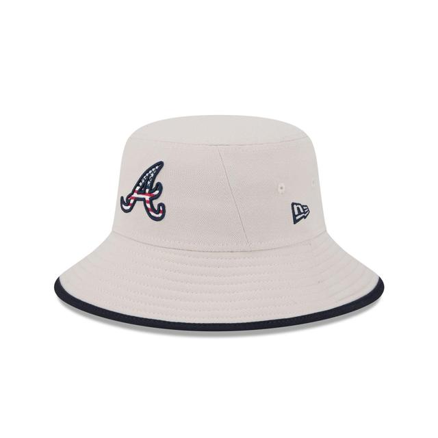 Atlanta Braves Independence Day 2024 Stretch Bucket Hat Male Product Image