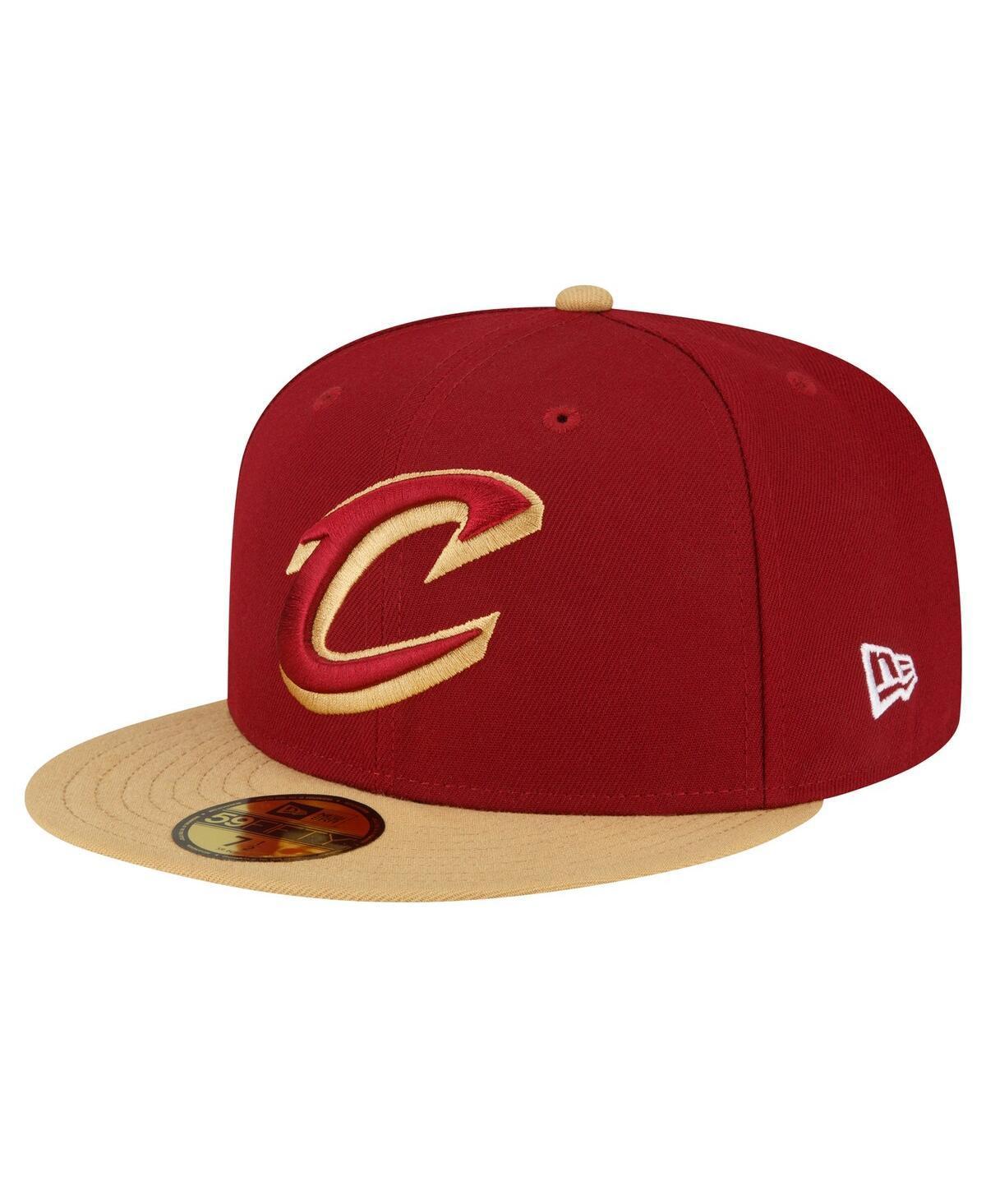 Mens New Era Wine Cleveland Cavaliers 2-Tone 59FIFTY Fitted Hat - Wine Product Image