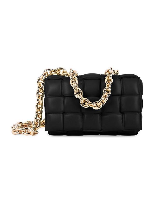 Womens The Chain Cassette Padded Leather Shoulder Bag Product Image