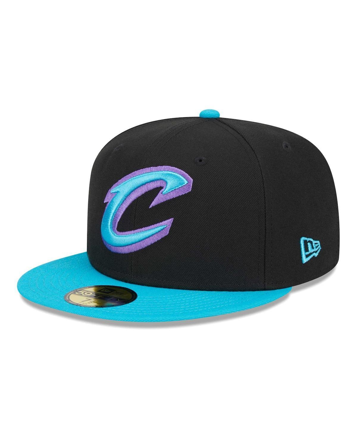 Mens New Era Black/Turquoise Cleveland Cavaliers Arcade Scheme 59FIFTY Fitted Hat Product Image