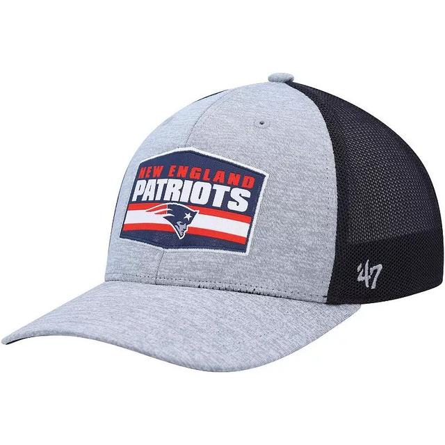 Mens 47 Heathered Gray/Navy New England Patriots Motivator Flex Hat Product Image