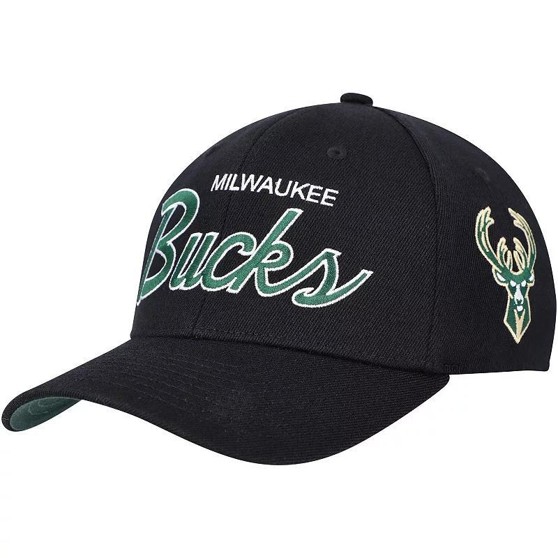 Mens Mitchell & Ness Milwaukee Bucks MVP Team Script 2.0 Stretch Snapback Hat Product Image