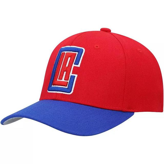 Mens Mitchell & Ness /Royal LA Clippers MVP Team Two-Tone 2.0 Stretch-Snapback Hat Product Image