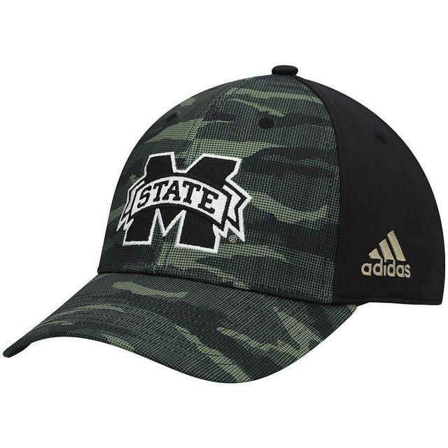 Mens adidas Camo Mississippi State Bulldogs Military Appreciation Primegreen Flex Hat Product Image