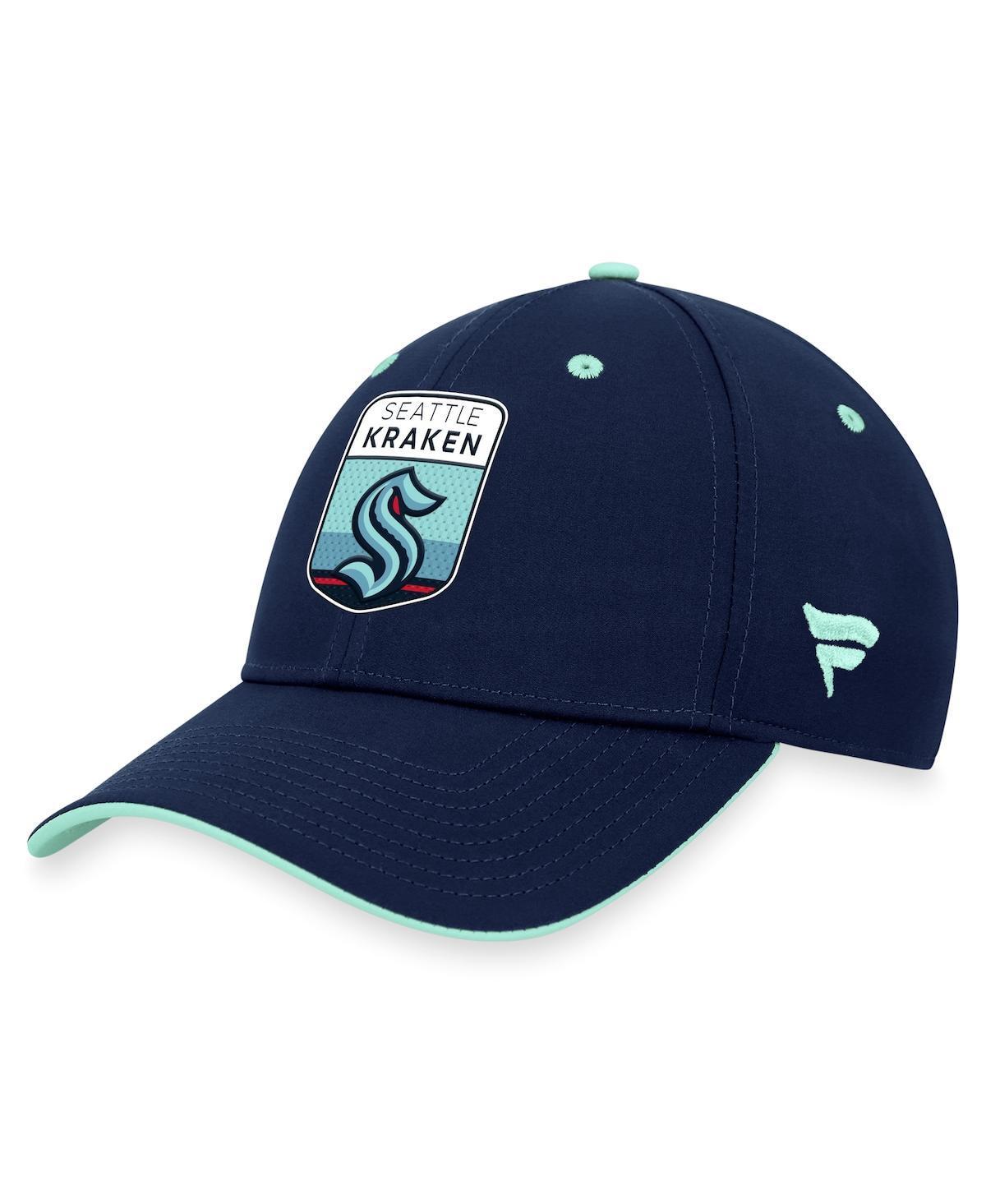 Men's Fanatics Branded Deep Sea Blue Seattle Kraken 2023 NHL Draft Authentic Pro Flex Hat Product Image