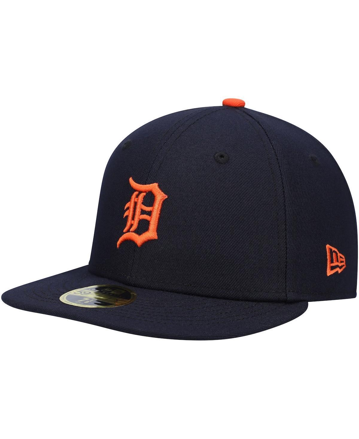 Mens New Era Navy Detroit Tigers Authentic Collection On-Field Road Low Profile 59FIFTY Fitted Hat Product Image