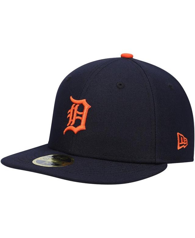 Mens New Era Navy Detroit Tigers Authentic Collection On-Field Road Low Profile 59FIFTY Fitted Hat Product Image