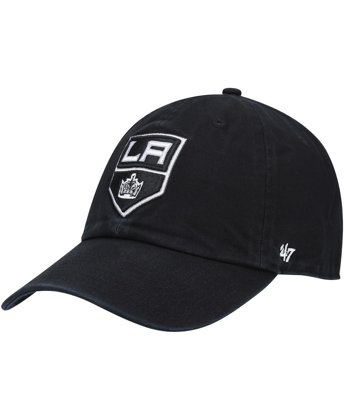 Mens 47 Black Los Angeles Kings Logo Clean Up Adjustable Hat Product Image