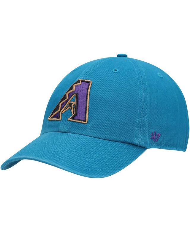 Mens Teal Arizona Diamondbacks Logo Cooperstown Collection Clean Up Adjustable Hat Product Image