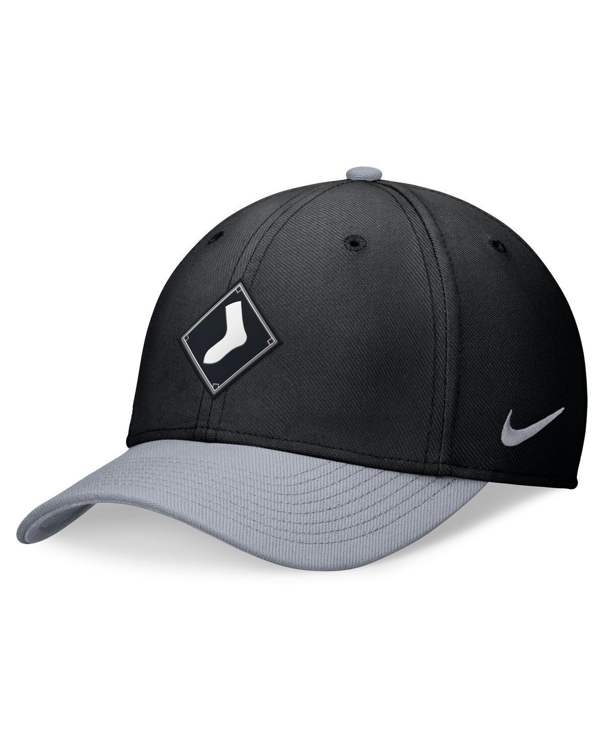 Nike Mens Navy/Gray New York Yankees Cooperstown Collection Rewind swoosh flex Performance Hat Product Image