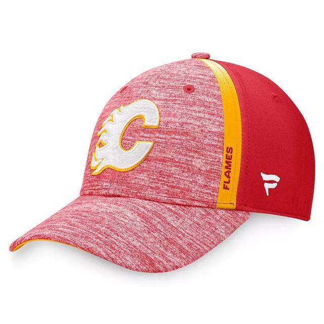 Mens Fanatics Branded Heather Red Calgary Flames Defender Flex Hat Product Image