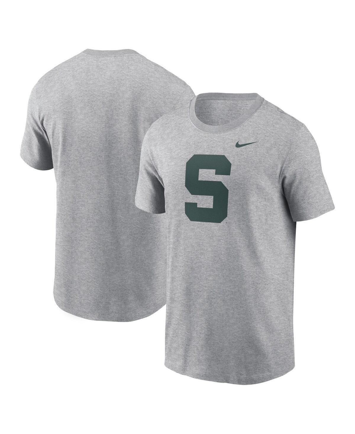 Mens Nike Heather Gray Michigan State Spartans Primetime Evergreen Alternate Logo T-Shirt Product Image