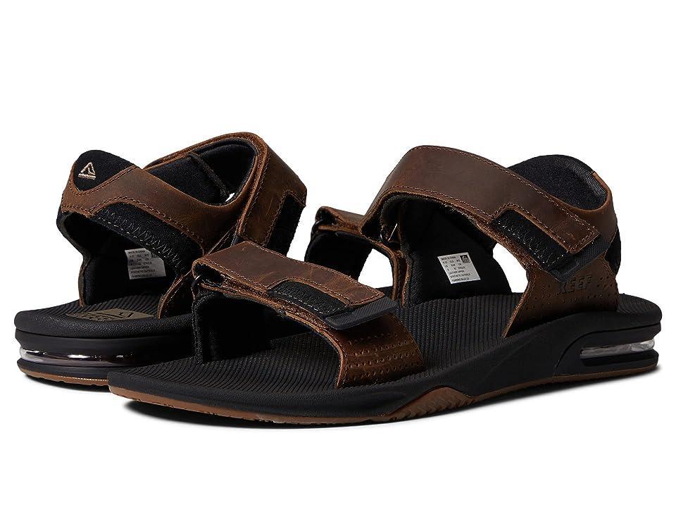 Reef Mens Fanning Baja Le Comfort Fit Flip Flops - Black Product Image