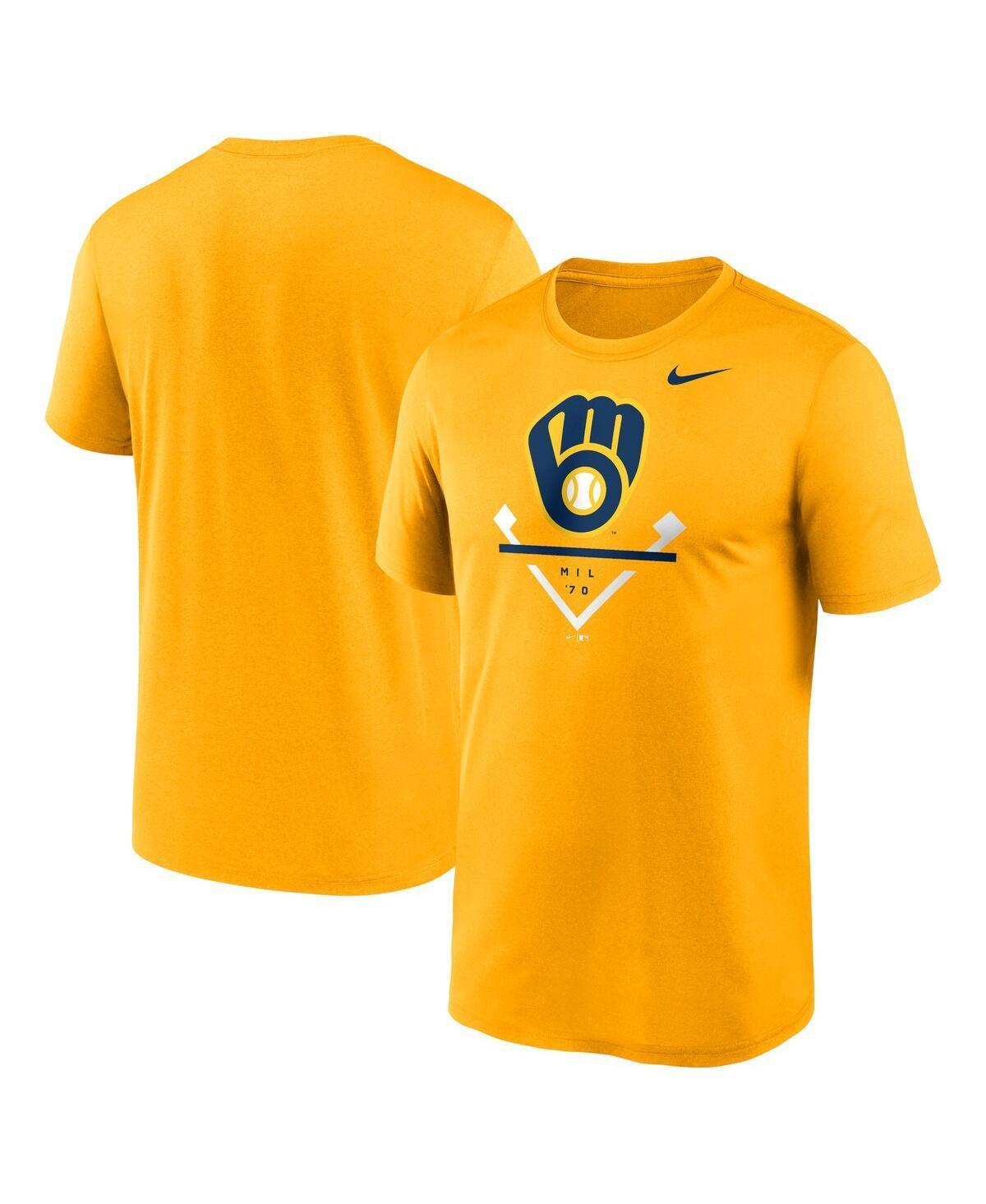 Mens Nike Gold Milwaukee Brewers Icon Legend T-shirt Product Image