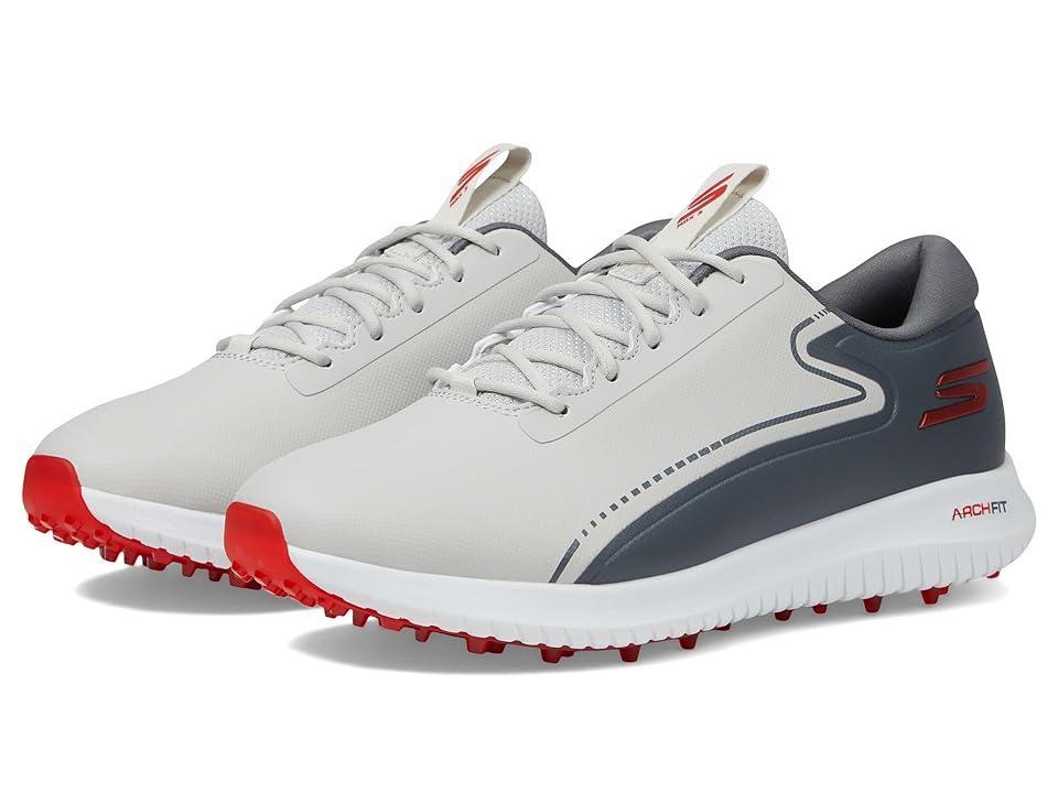 Skechers GO GOLF Go Golf Max-3 (Grey/Red) Men's Shoes Product Image