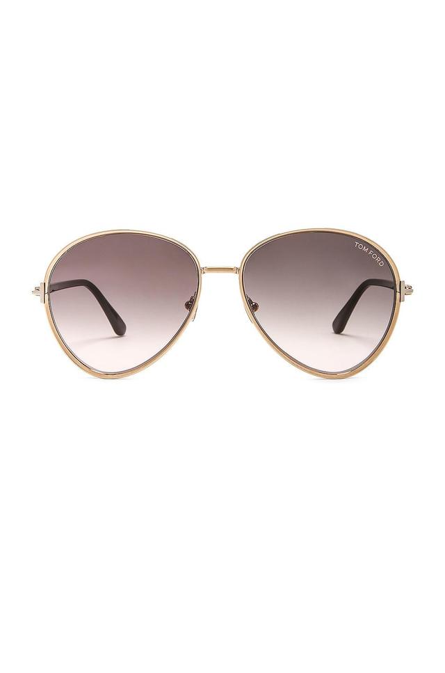 TOM FORD Rio Sunglasses in Metallic Gold Product Image