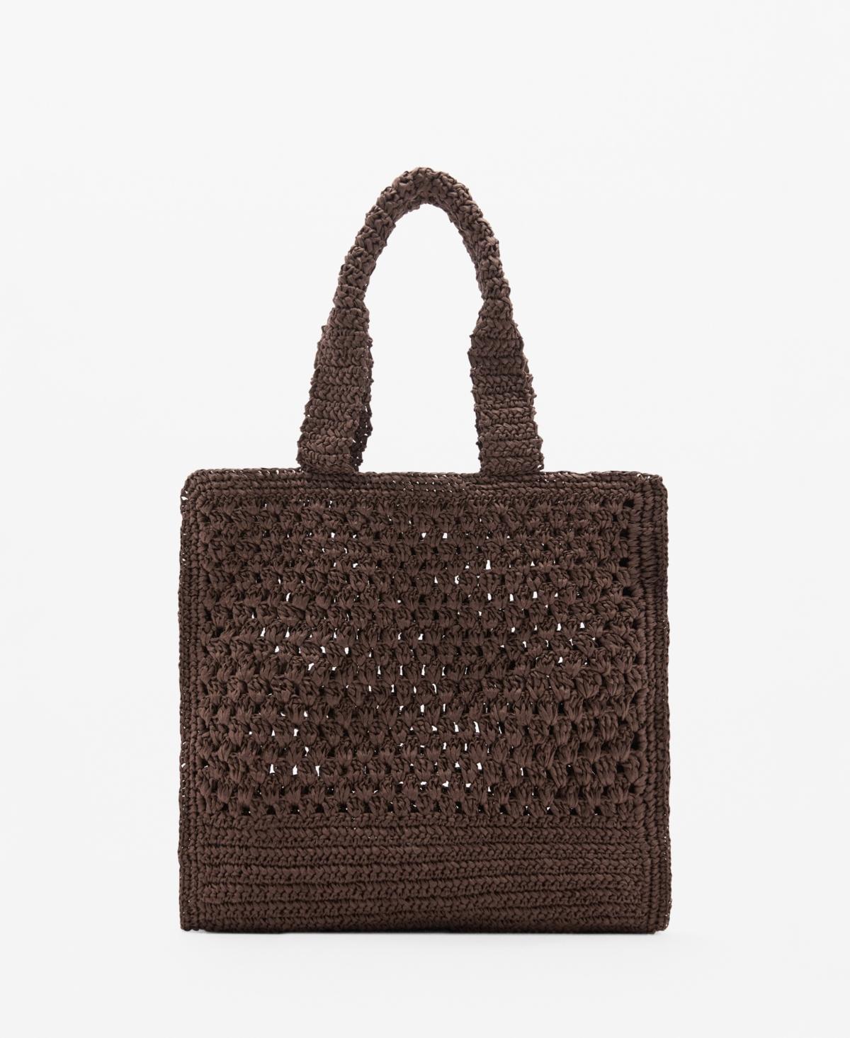 MANGO - Natural fiber shopper bag - One size - Women Product Image