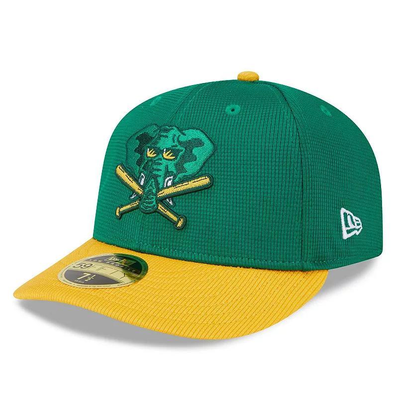 Mens New Era Kelly Oakland Athletics 2024 Batting Practice Low Profile 59FIFTY Fitted Hat Product Image