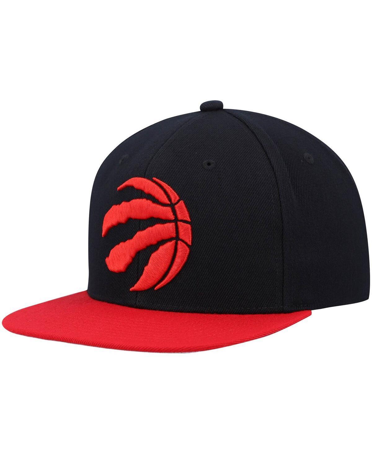 Mens Mitchell & Ness Black Toronto Raptors Team Two-Tone 2.0 Snapback Hat - Black Product Image