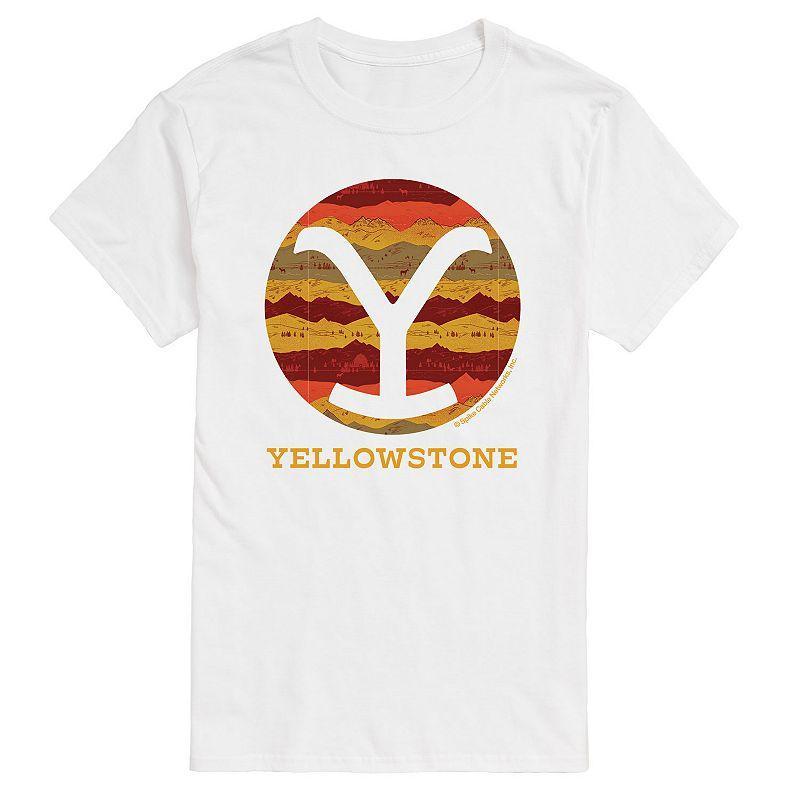 Mens Yellowstone Patterned Y Tee White Product Image