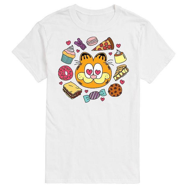 Big & Tall Garfield Hearts Food Graphic Tee, Mens Product Image