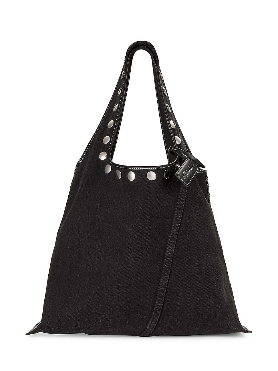 Womens Market Studded Denim Tote Bag Product Image