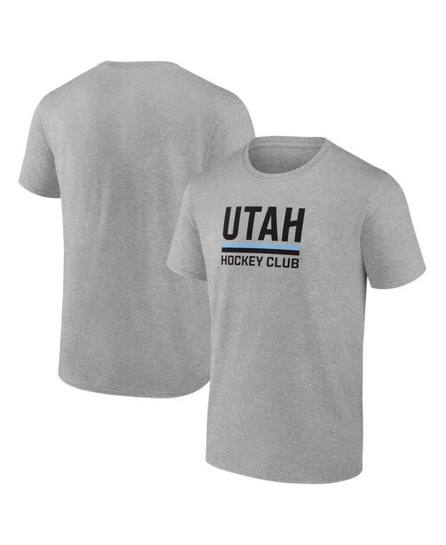 Fanatics Mens Heather Gray Utah Hockey Club Draft Logo T-Shirt Product Image