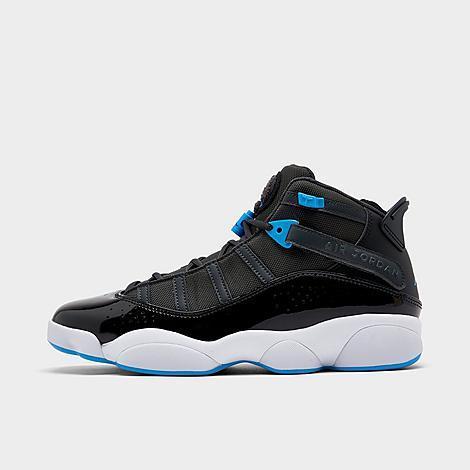 Jordan Mens Jordan 6 Rings - Mens Shoes Black/Blue/Grey Product Image