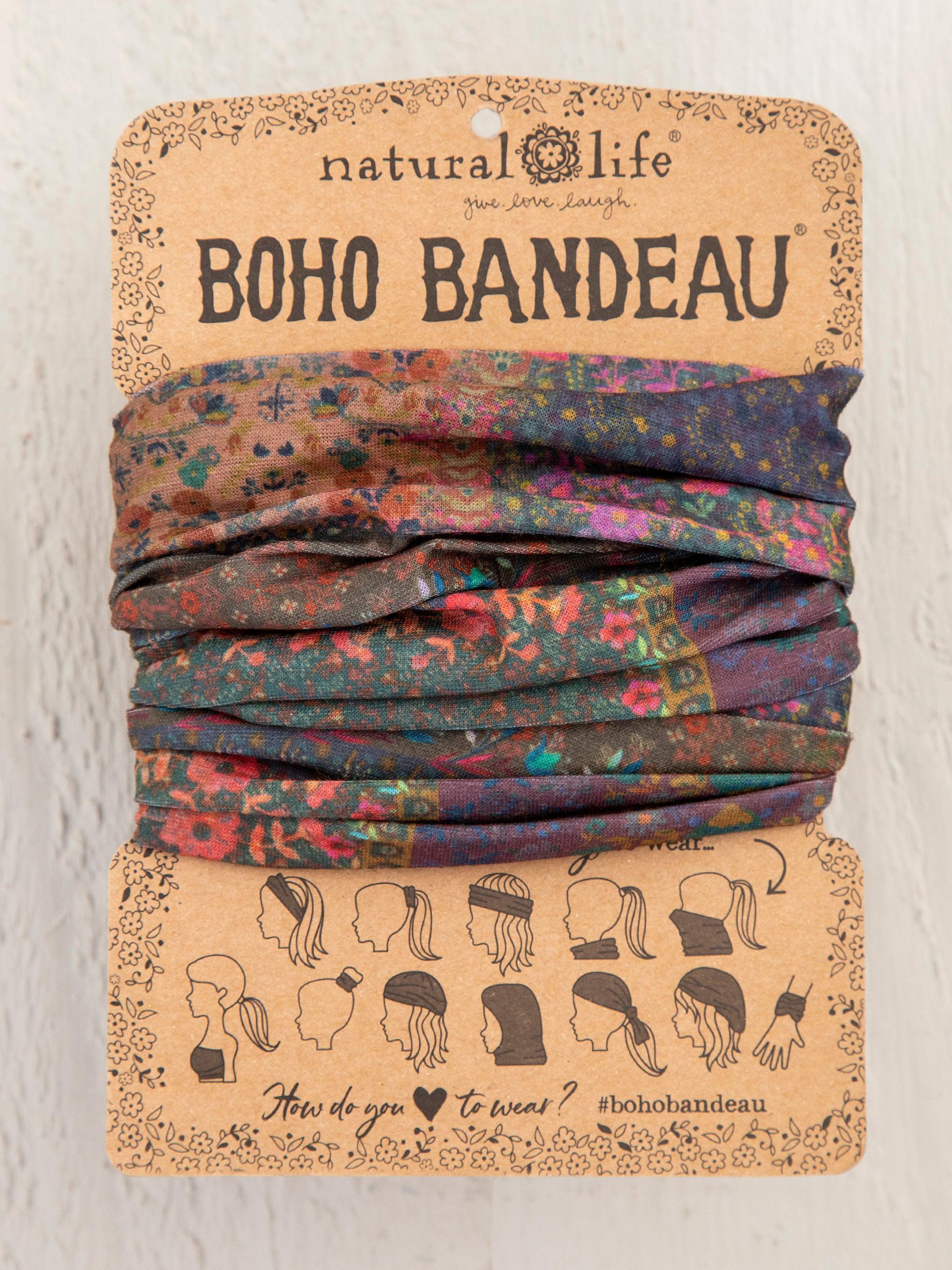 Full Boho Bandeau® Headband - Dark Patchwork Product Image