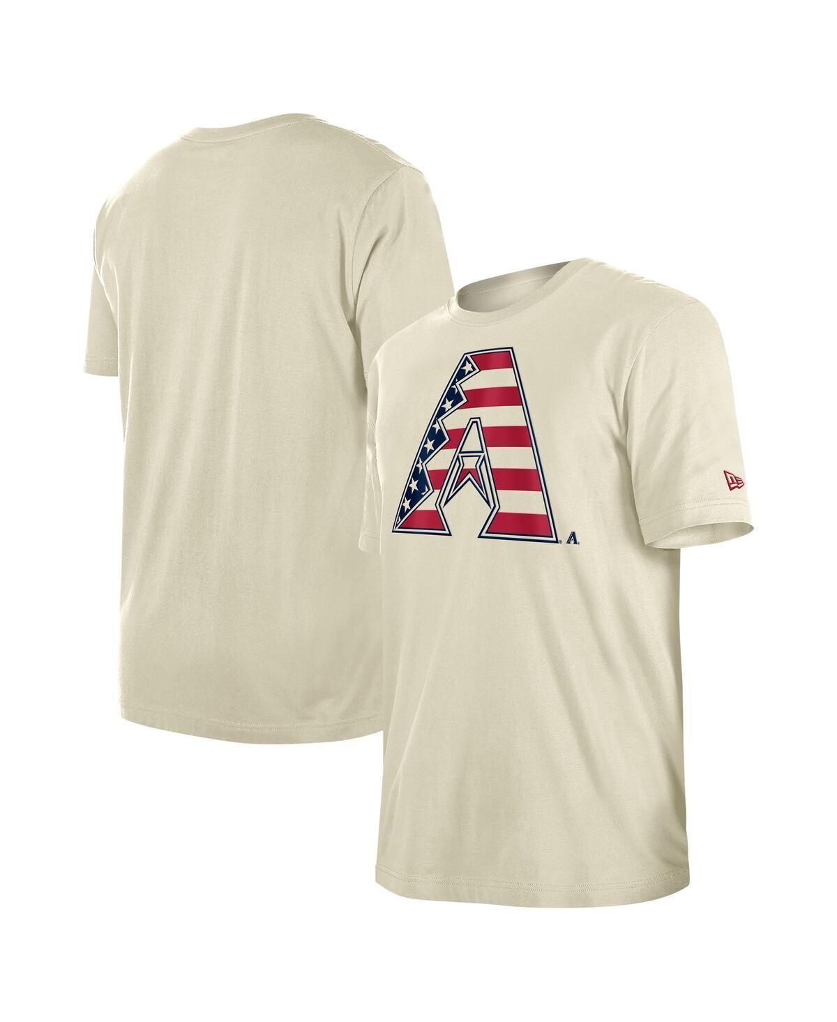 Mens New Era Cream Arizona Diamondbacks 4th of July Flag Fill T-Shirt Product Image