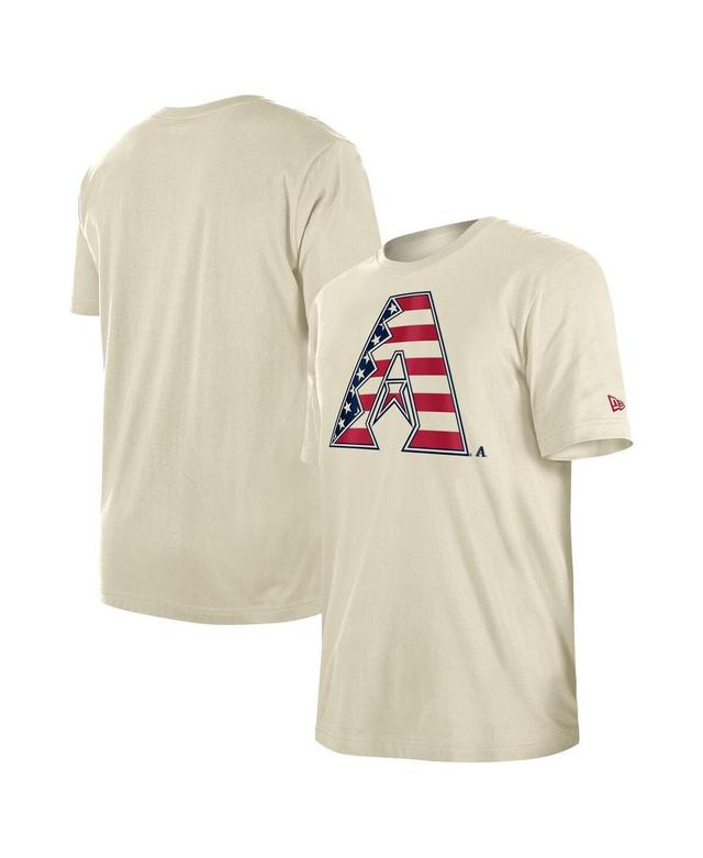 New Era Mens Cream Arizona Diamondbacks 4th of July Flag Fill T-Shirt Product Image