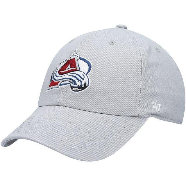 Mens 47 Gray Colorado Avalanche Clean Up Adjustable Hat Product Image