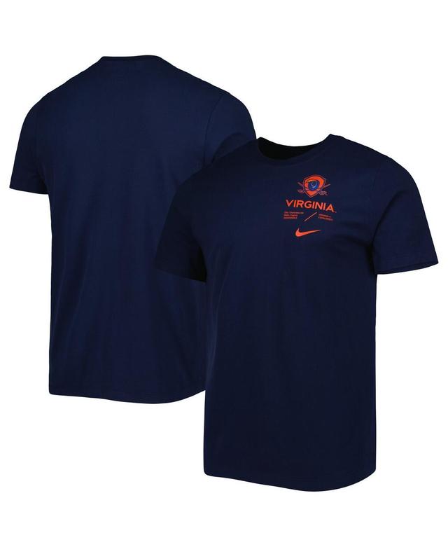 Mens Nike Navy Virginia Cavaliers Team Practice Performance T-shirt Product Image