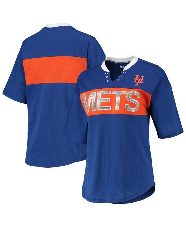 Womens Touch Royal New York Mets Lead Off Notch Neck T-shirt - Royal Product Image