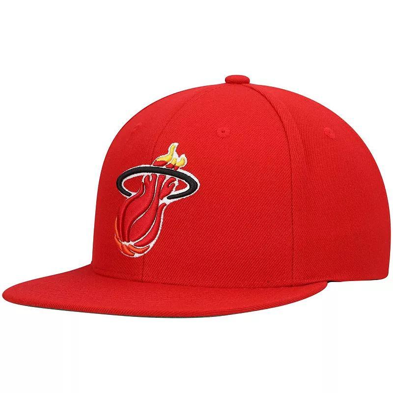 Mens Mitchell & Ness Red LA Clippers Ground 2.0 Snapback Hat Product Image