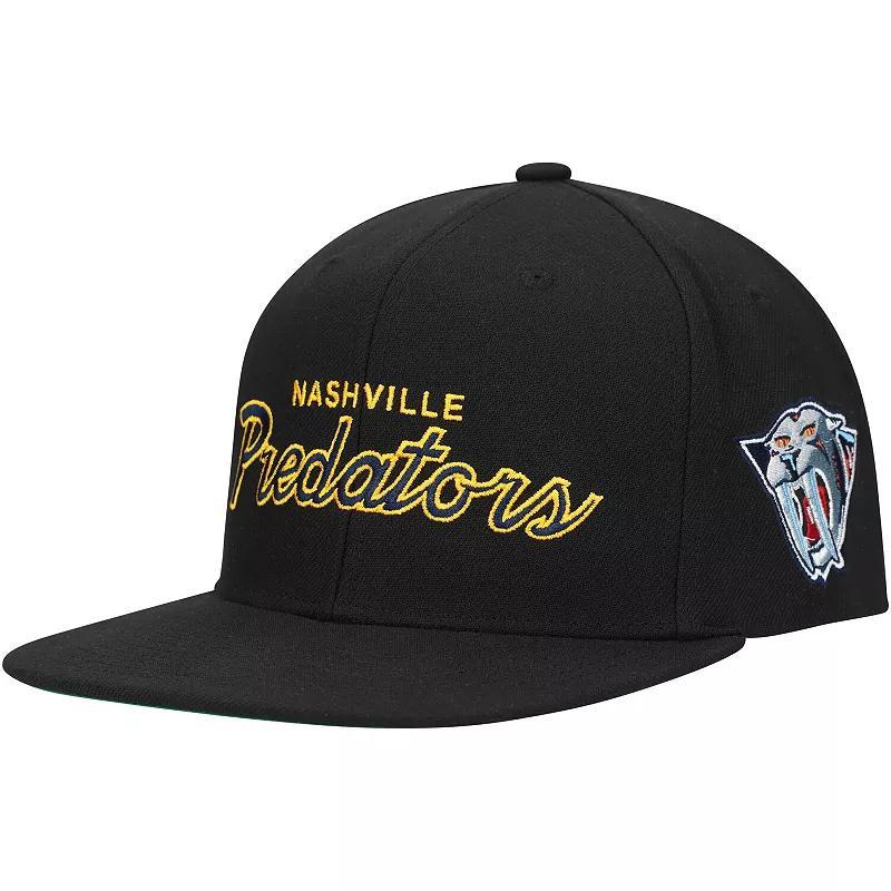 Mens Mitchell & Ness Black Philadelphia 76ers Hardwood Classics MVP Team Ground 2.0 Fitted Hat Product Image