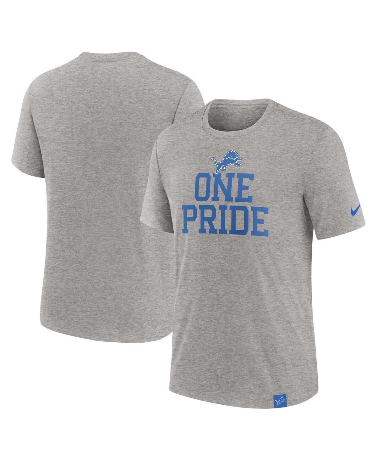 Mens Nike Heather Gray Detroit Lions Blitz Tri-Blend T-Shirt Product Image