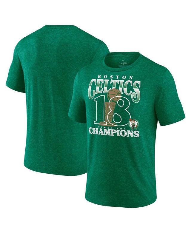 Fanatics Mens Heather Kelly Green Boston Celtics 18-Time Nba Finals Champions Tri-Blend T-Shirt Product Image