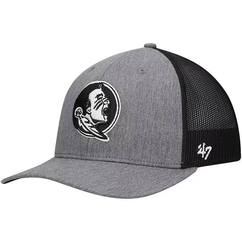 Mens 47 Charcoal Florida State Seminoles Carbon Trucker Adjustable Hat Product Image