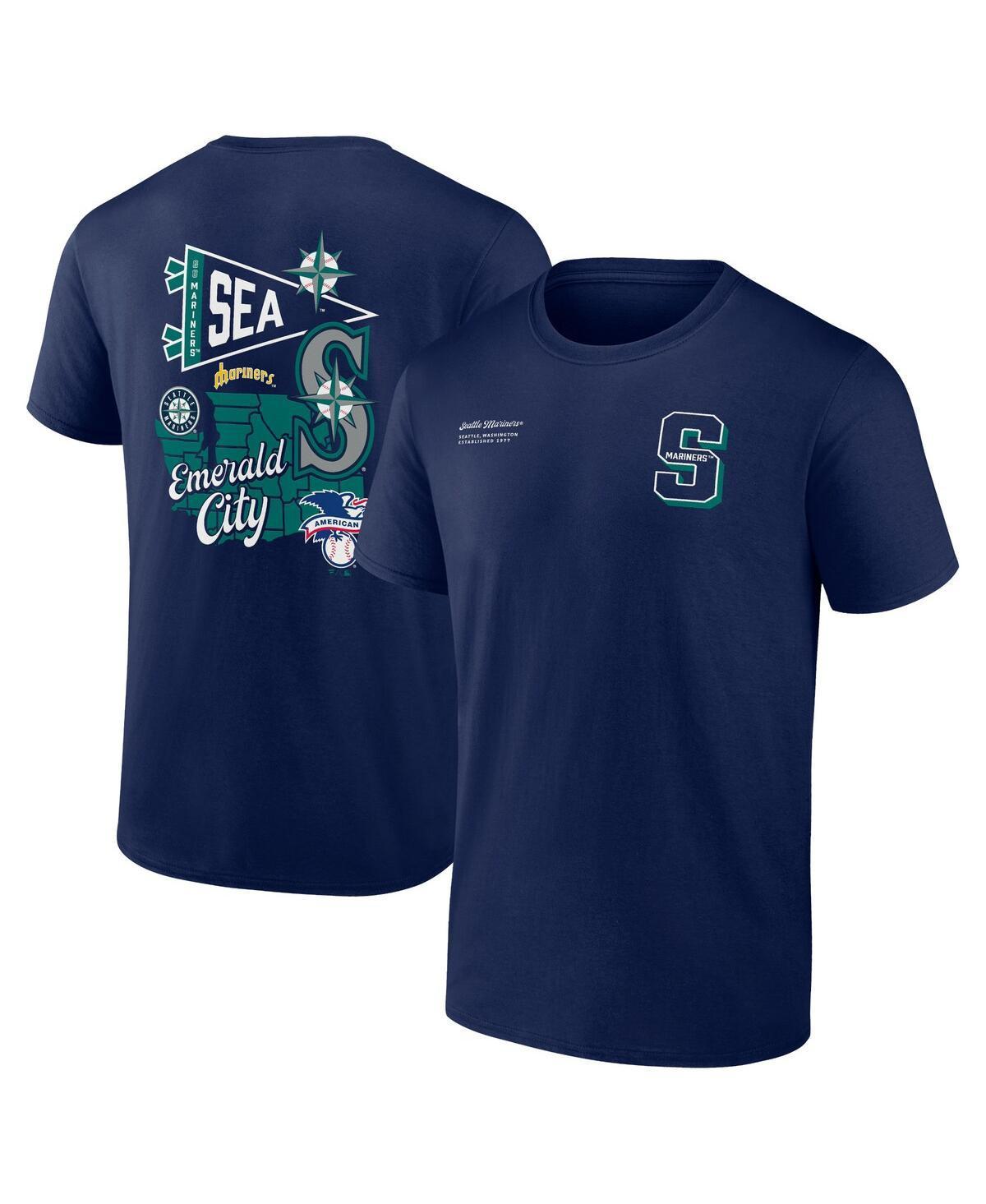 Mens Profile Seattle Mariners Big & Tall Split Zone T-Shirt Blue Product Image