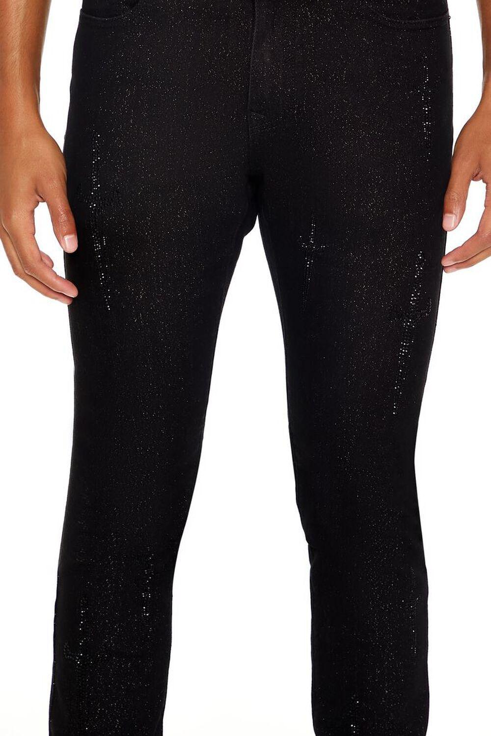 Metallic-Threaded Skinny Jeans | Forever 21 Product Image