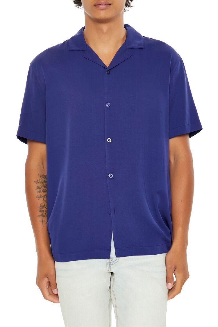 Cuban Collar Short-Sleeve Shirt | Forever 21 Product Image