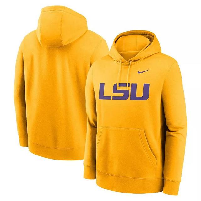 Mens Nike LSU Tigers Primetime Evergreen Club Fleece Pullover Hoodie Product Image