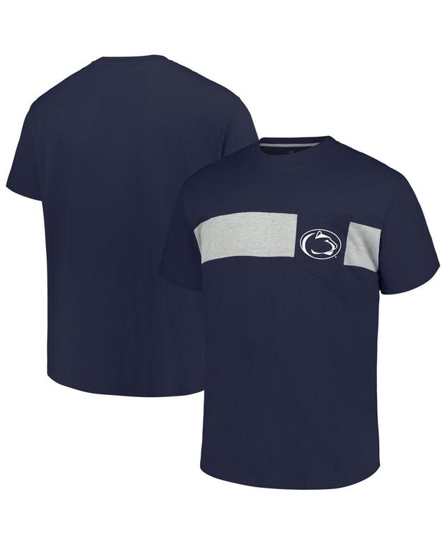 Profile Mens Navy Penn State Nittany Lions Big Tall Color Stripe T-Shirt - Navy Product Image