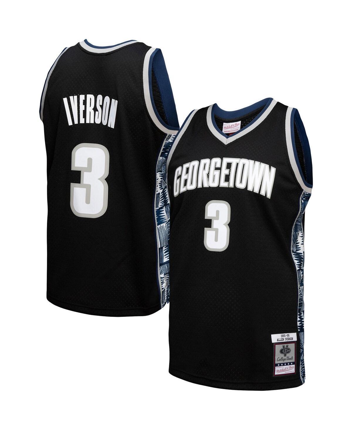 Mens Mitchell & Ness Allen Iverson Black Georgetown Hoyas Player Swingman Jersey Product Image