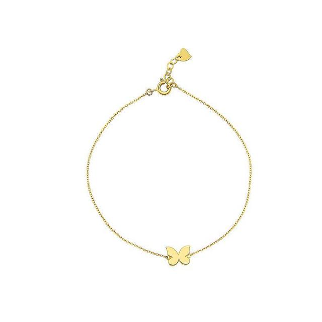 Forever 14K 14k Gold Butterfly Chain Bracelet, Womens Product Image