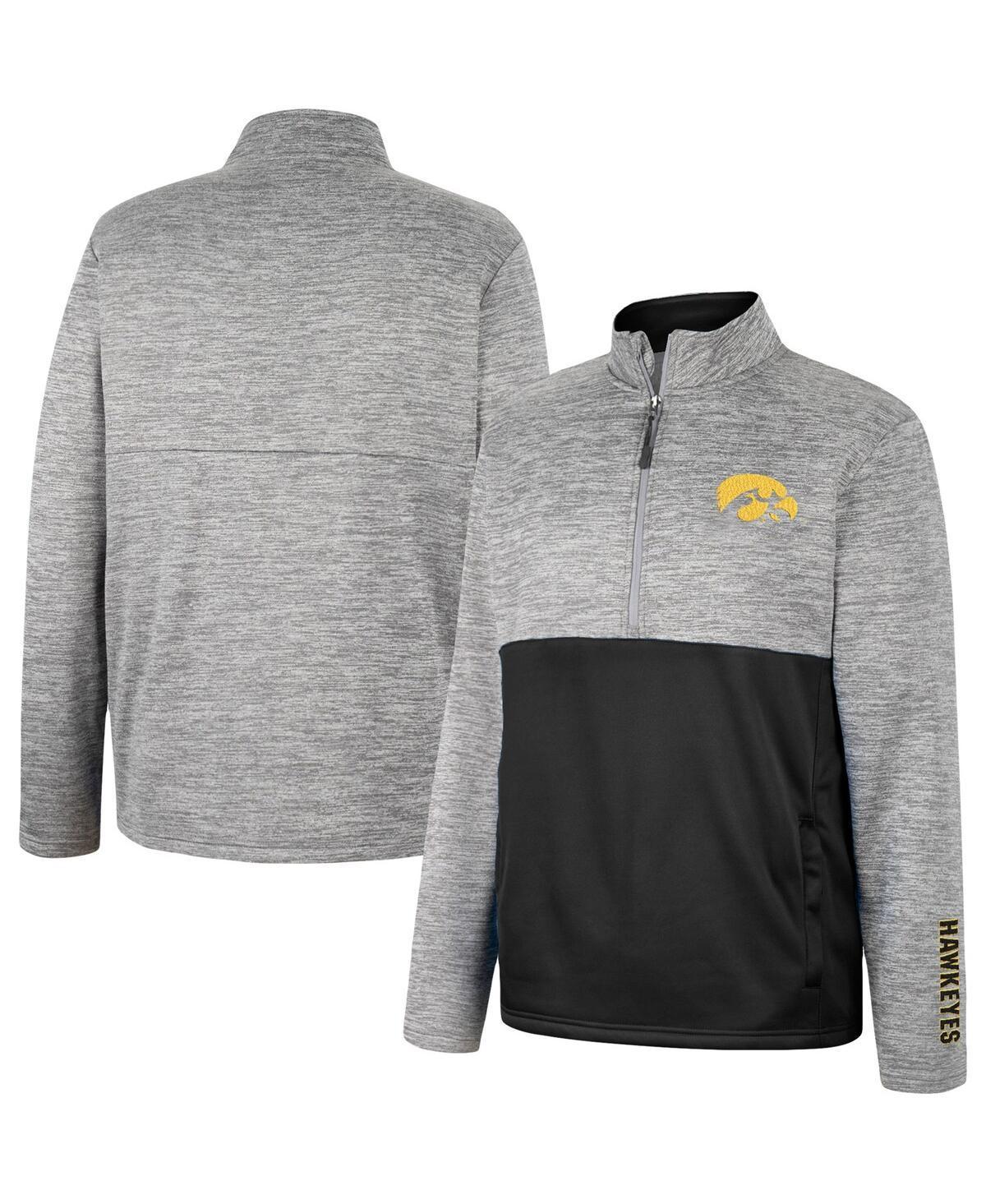 Mens Colosseum Gray Iowa Hawkeyes John Half-Zip Jacket Product Image