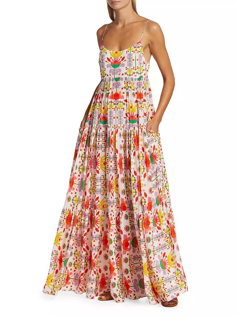 Merle Floral Crepe Maxi Dress Product Image