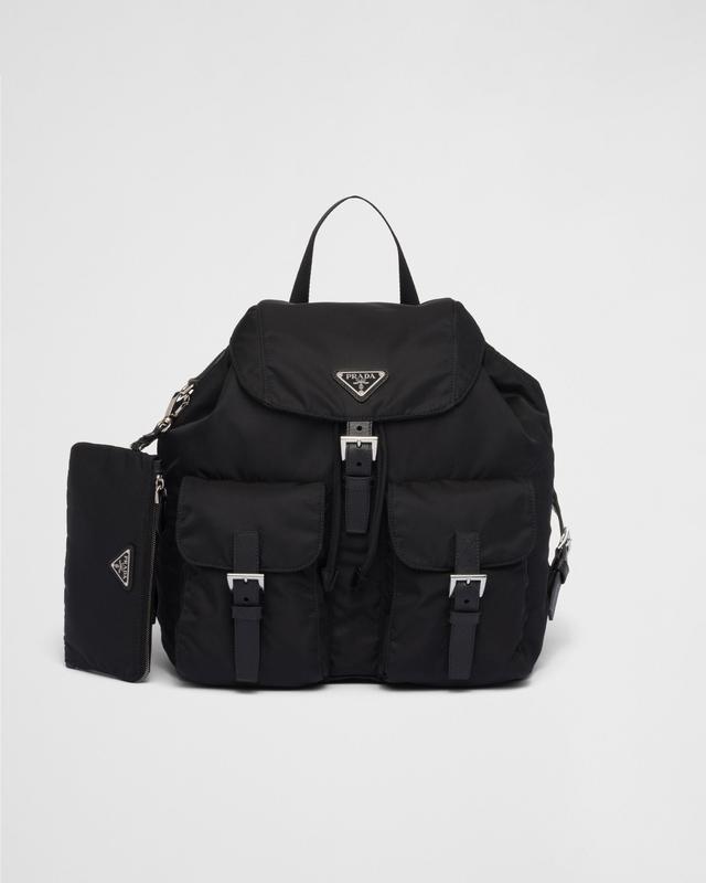 Re-Nylon medium backpack with pouch Product Image